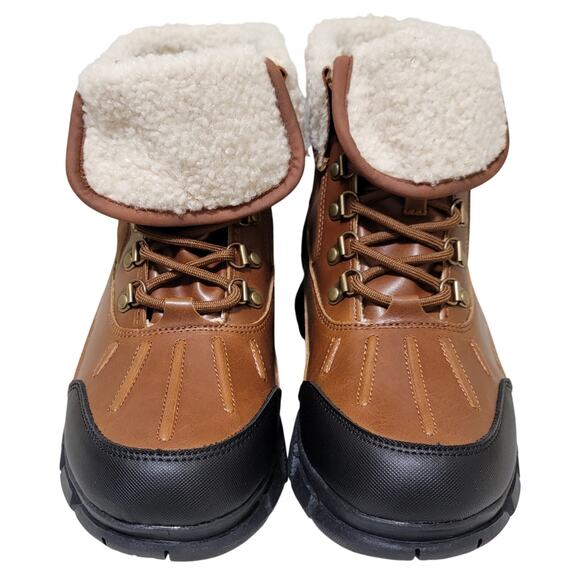 Tommy Hilfiger Men Idan Faux Shearling Duck Boots Size US 8.5M Medium Brown main image 4